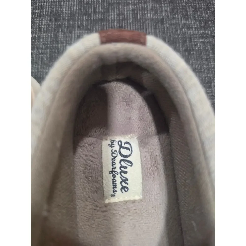 Dluxe by Dearfoams Men's Monte Slide Slippers Gray Quilted M 9-10 Loungewear